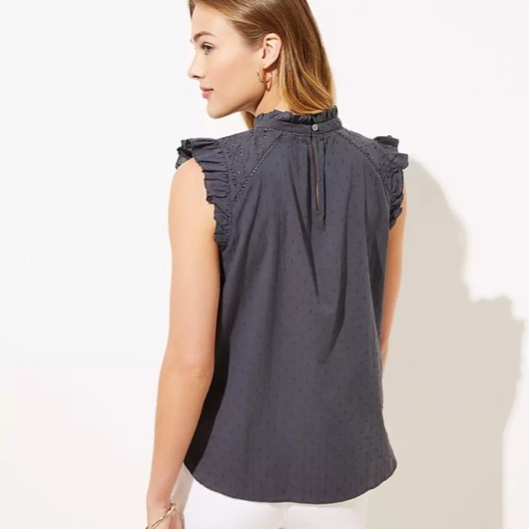 Petite Eyelet Ruffle Top - Picture 3 of 3